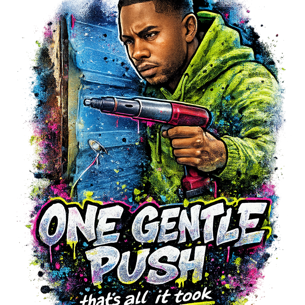 ONE GENTLE PUSH — Graffiti streetwear print