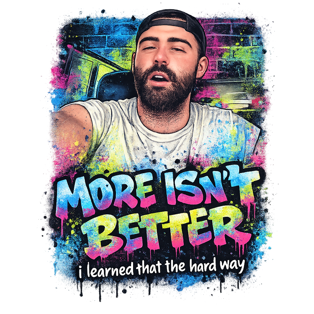 MORE ISN'T BETTER — Graffiti streetwear print