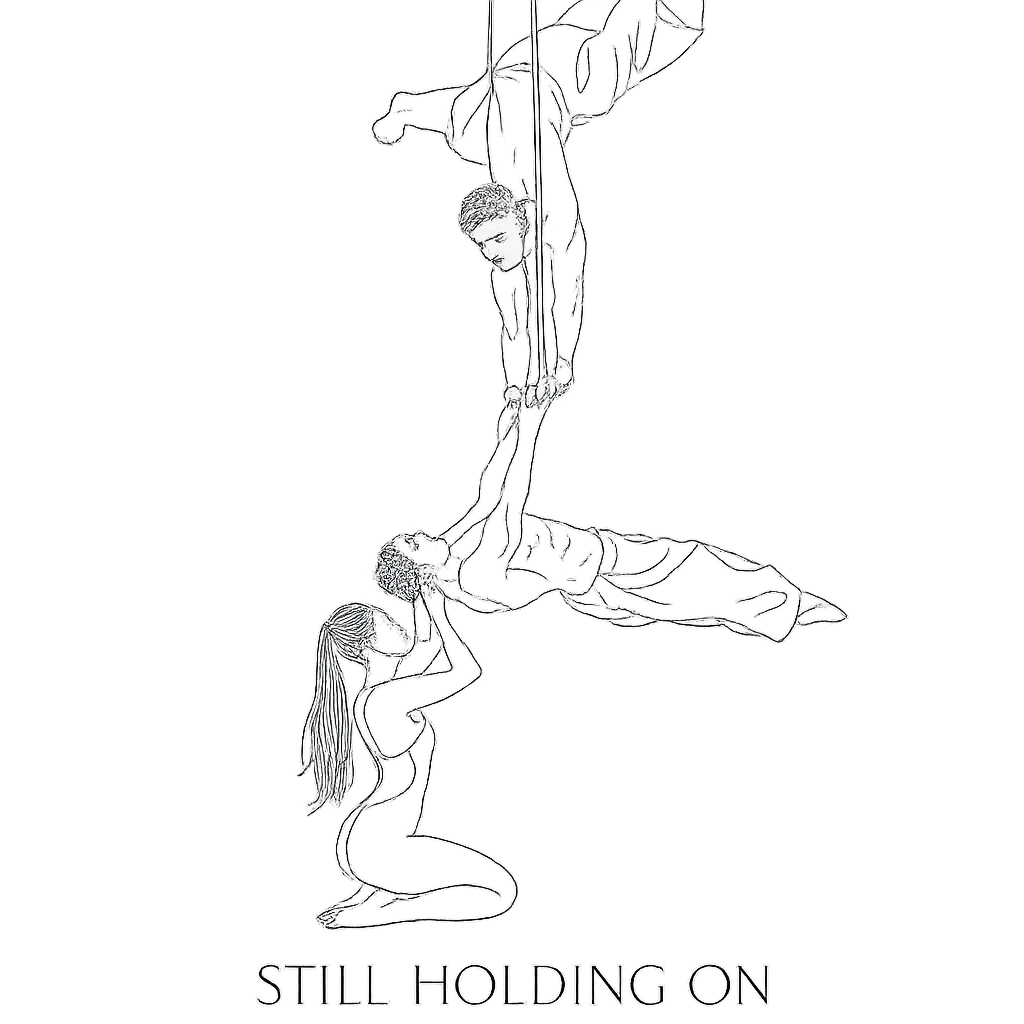 STILL HOLDING ON — Minimal Line streetwear print